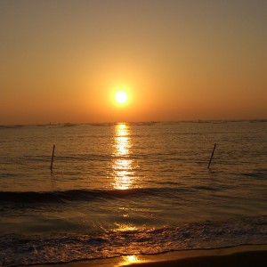 觀夕平台海灘: 攝於 8/1/2013 安平.